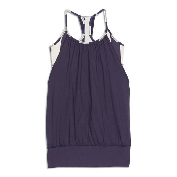 Lululemon No Limits Cami Tank Top with Built-In Racer Back Bra Cadet Blue Sz 6​ - Picture 1 of 10